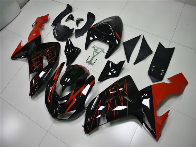 06-07 Schwarz Rot ZX10R Motorrad Verkleidung
