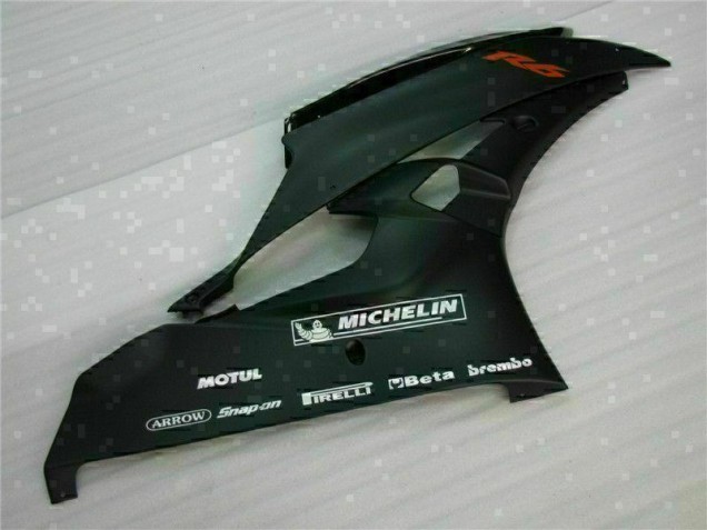 06-07 Schwarz YZF R6 Motorrad Vollverkleidung & Plastik
