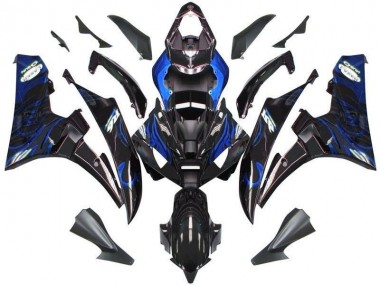 06-07 Schwarze Blau Flamme YZF R6 Motorrad Verkleidung