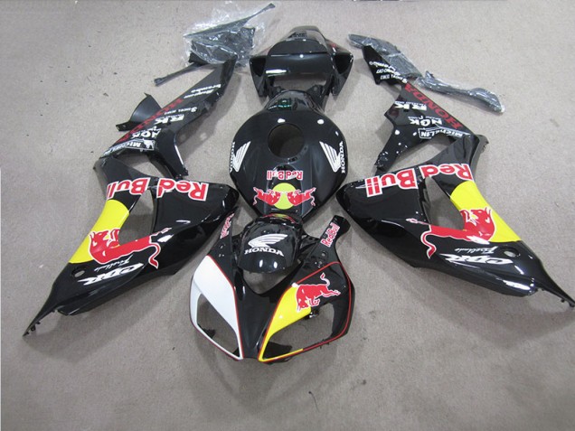 06-07 Schwarzer Rot Bull CBR1000RR Motorrad Verkleidungen