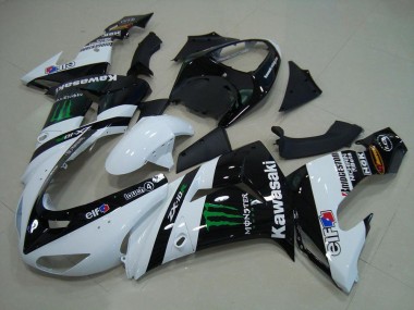 06-07 Weiß Monster ZX10R Motorrad Verkleidung