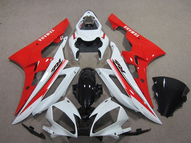 06-07 Weiß Schwarz Rot YZF R6 Motorrad Verkleidung