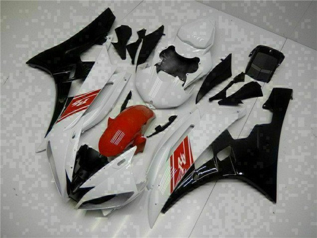 06-07 Weiß Schwarz YZF R6 Motorrad Vollverkleidung