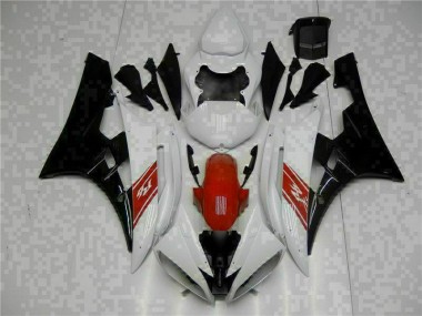 06-07 Weiß Schwarz YZF R6 Motorrad Vollverkleidung
