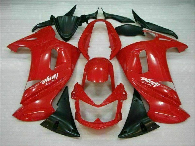 06-08 Glänzend Rot EX650 Motorrad Verkleidung