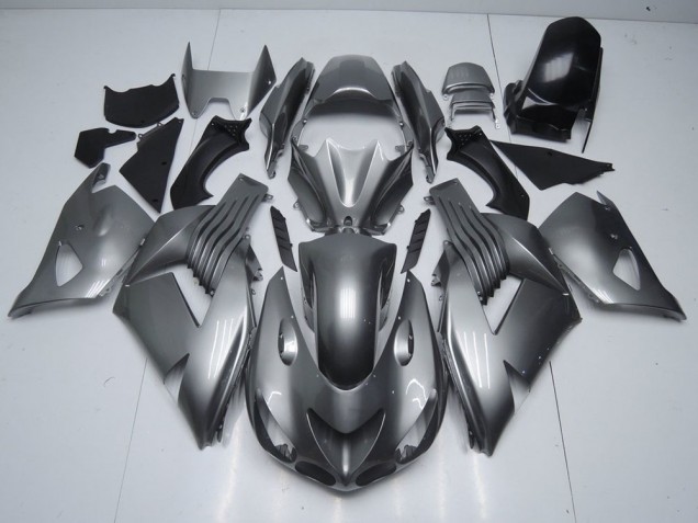 06-11 Glänzend Grau ZX14R ZZR1400 Motorrad Verkleidung 06-11 Glänzend Grau ZX14R ZZR1400 Motorrad Verkleidung