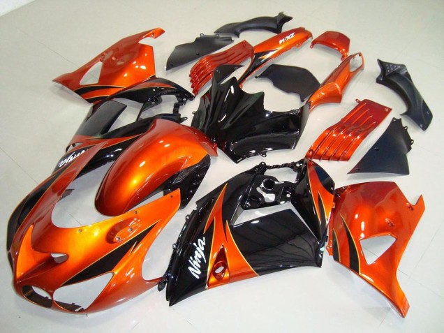 06-11 Orange Schwarz ZX14R ZZR1400 Motorrad Verkleidung 06-11 Orange Schwarz ZX14R ZZR1400 Motorrad Verkleidung