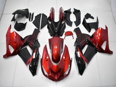 06-11 Rot Schwarz ZX14R ZZR1400 Motorrad Verkleidung