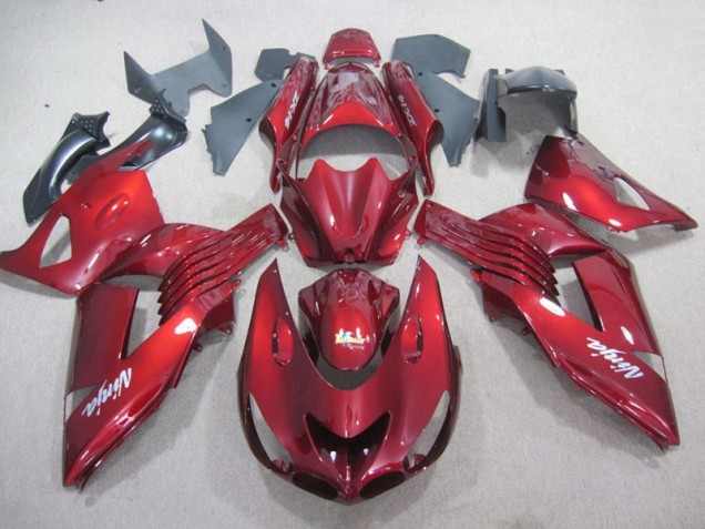 06-11 Rot Weiß Ninja Aufkleber ZX14R ZZR1400 Motorrad Verkleidung 06-11 Rot Weiß Ninja Aufkleber ZX14R ZZR1400 Motorrad Verkleidung
