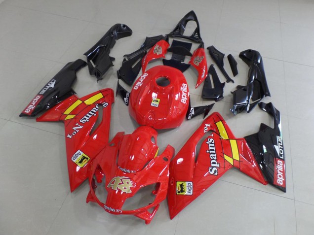 06-11 Rot und Schwarz RS125 Motorrad Verkleidung 06-11 Rot und Schwarz RS125 Motorrad Verkleidung