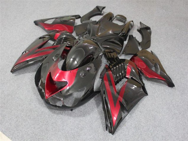 06-11 Schwarz Rot ZX14R ZZR1400 Motorrad Verkleidungen 06-11 Schwarz Rot ZX14R ZZR1400 Motorrad Verkleidungen