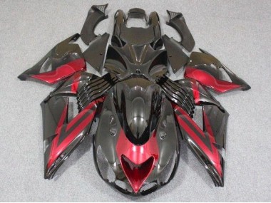 06-11 Schwarz Rot ZX14R ZZR1400 Motorrad Verkleidungen