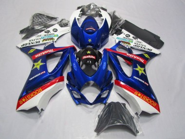 07-08 Blau Rot Rockstar GSXR 1000 Motorrad Verkleidung