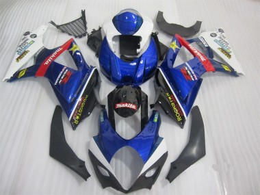 07-08 Blau Schwarz Rockstar GSXR 1000 Motorrad Verkleidung