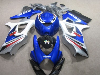 07-08 Blau Weiß GSXR 1000 Motorrad Verkleidung Komplett Sets