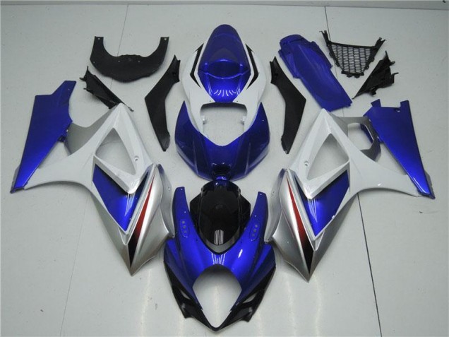 07-08 Blau Weiß GSXR 1000 Motorrad Verkleidungen 07-08 Blau Weiß GSXR 1000 Motorrad Verkleidungen