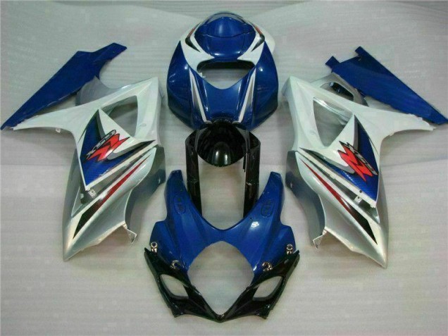 07-08 Blau Weiß GSXR 1000 Motorrad Vollverkleidung & Plastik