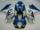 07-08 Blau Weiß GSXR 1000 Motorrad Vollverkleidung & Plastik