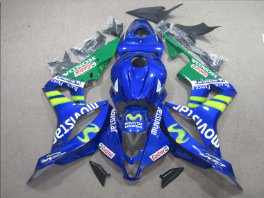 07-08 Blau Weiß Movistar CBR600RR Motorrad Verkleidung
