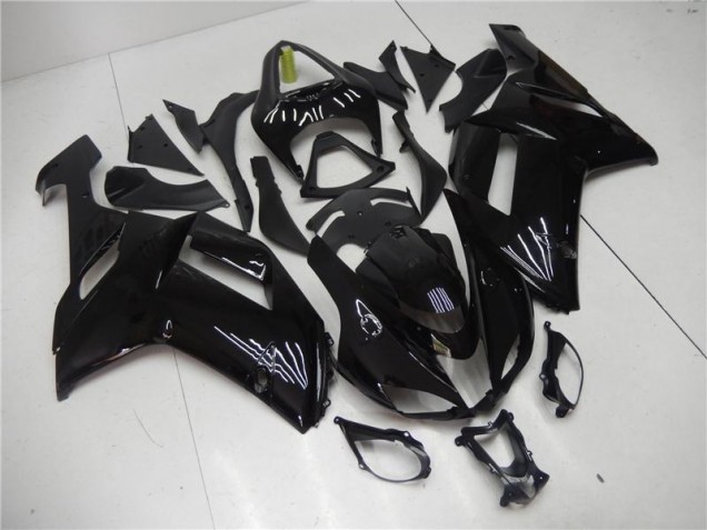 07-08 Glänzend Schwarz ZX6R Motorrad Verkleidungen