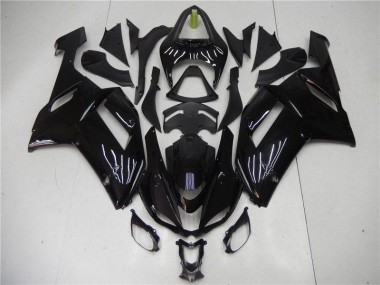 07-08 Glänzend Schwarz ZX6R Motorrad Verkleidungen