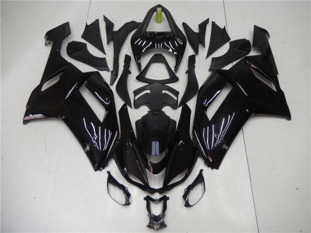 07-08 Glänzend Schwarz ZX6R Motorrad Verkleidungen