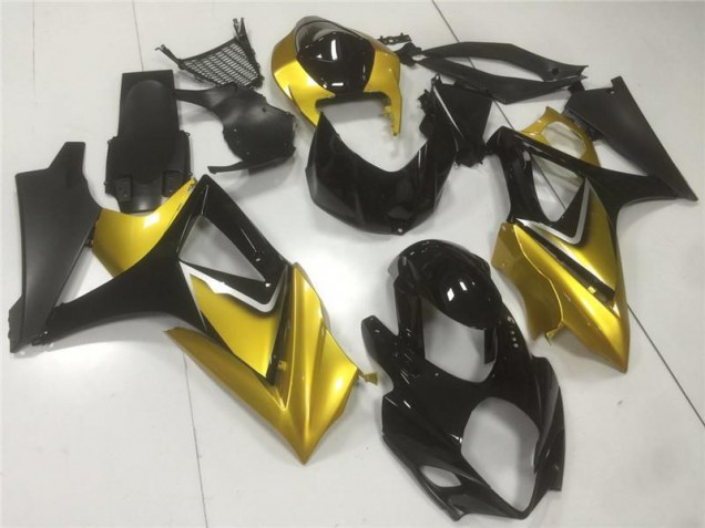 07-08 Gold Schwarz GSXR 1000 Motorrad Verkleidungen 07-08 Gold Schwarz GSXR 1000 Motorrad Verkleidungen