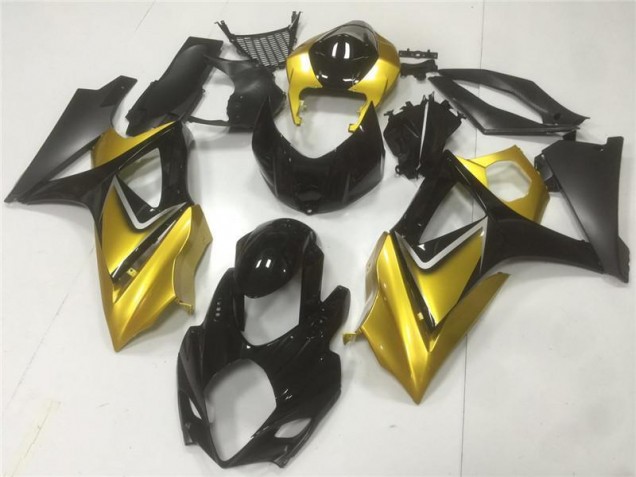 07-08 Gold Schwarz GSXR 1000 Motorrad Verkleidungen 07-08 Gold Schwarz GSXR 1000 Motorrad Verkleidungen