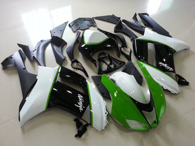 07-08 Grün Schwarz Weiß ZX6R Motorrad Verkleidung 07-08 Grün Schwarz Weiß ZX6R Motorrad Verkleidung