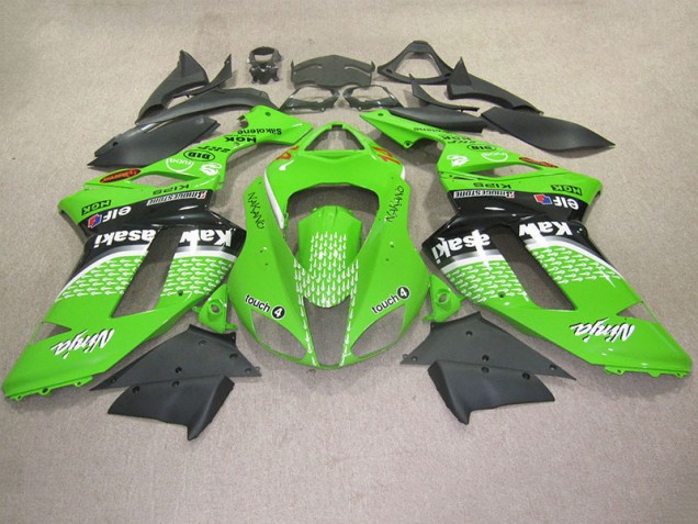 07-08 Grüne Berührung 4 ZX6R Motorrad Verkleidung