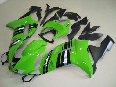 07-08 Grüne und silberne Streifen ZX6R Motorrad Verkleidung