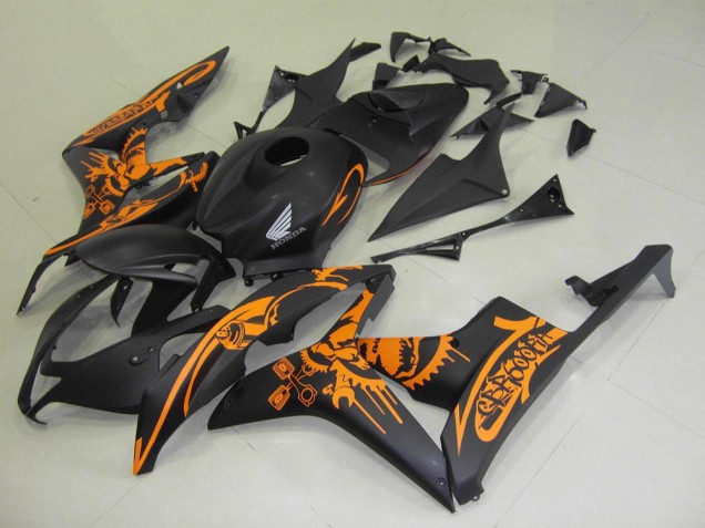 07-08 Matt Schwarzer Orange Aufkleber CBR600RR Motorrad Verkleidung