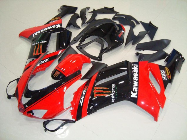 07-08 Monster in Rot ZX6R Motorrad Verkleidung