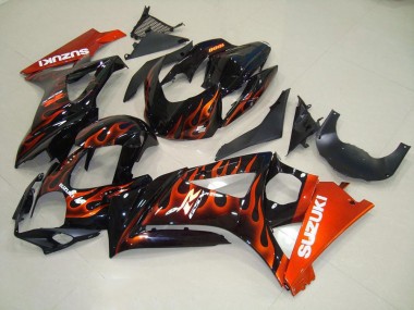 07-08 Orange Flamme GSXR 1000 Motorrad Verkleidung