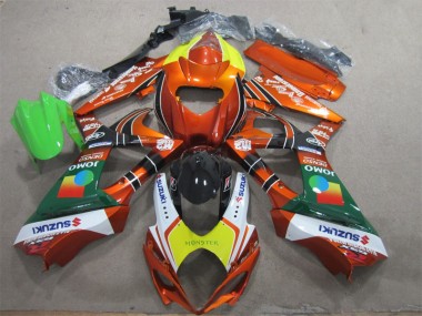 07-08 Orangegelbes Monster GSXR 1000 Motorrad Verkleidung