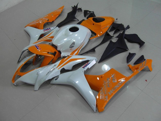 07-08 Perl Weiß Orange CBR600RR Motorrad Verkleidung