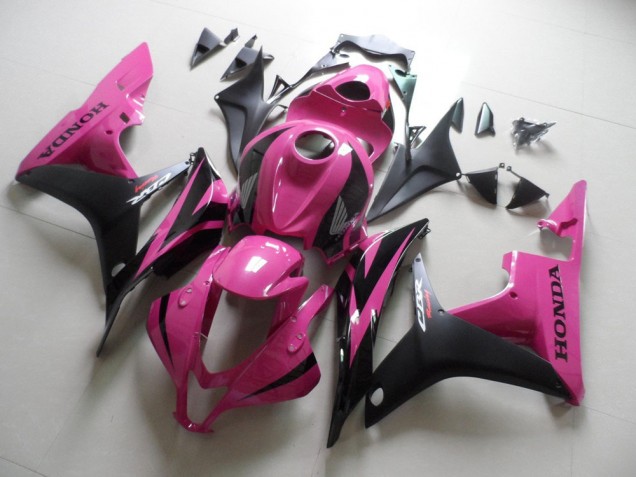 07-08 Rosa Schwarz CBR600RR Motorrad Verkleidung