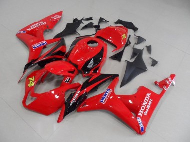 07-08 Rot Schwarz Rennen CBR600RR Motorrad Verkleidung