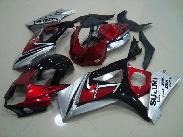 07-08 Rot Schwarz Silber GSXR 1000 Motorrad Verkleidungen 07-08 Rot Schwarz Silber GSXR 1000 Motorrad Verkleidungen