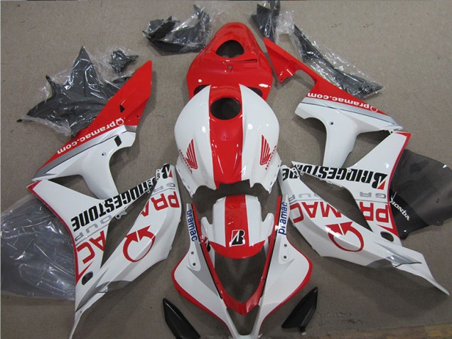 07-08 Rot Weiß CBR600RR Motorrad Verkleidung