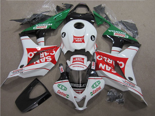 07-08 Rot Weiß San Carlo CBR600RR Motorrad Verkleidung