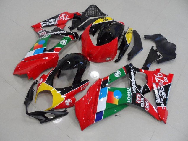 07-08 Rot und Grün GSXR 1000 Motorrad Verkleidung 07-08 Rot und Grün GSXR 1000 Motorrad Verkleidung