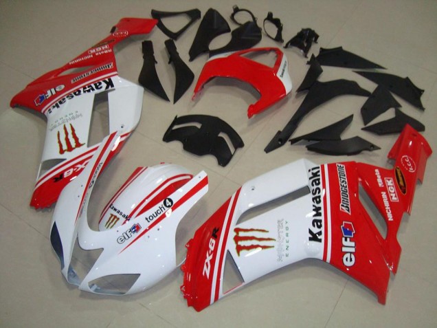 07-08 Rot und Weiß ZX6R Motorrad Verkleidung