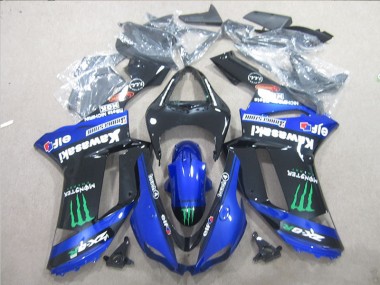 07-08 Schwarz Blau Grün Monster ZX6R Motorrad Verkleidungen