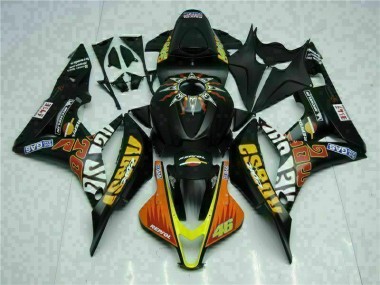 07-08 Schwarz Gelb Repsol 46 CBR600RR Motorrad Verkleidung