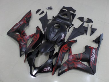 07-08 Schwarz Rot CBR600RR Motorrad Verkleidung