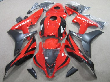 07-08 Schwarz Rot CBR600RR Motorrad Verkleidung & Plastik