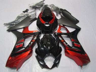07-08 Schwarz Rot GSXR 1000 Motorrad Verkleidung