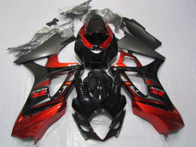 07-08 Schwarz Rot GSXR 1000 Motorrad Verkleidung