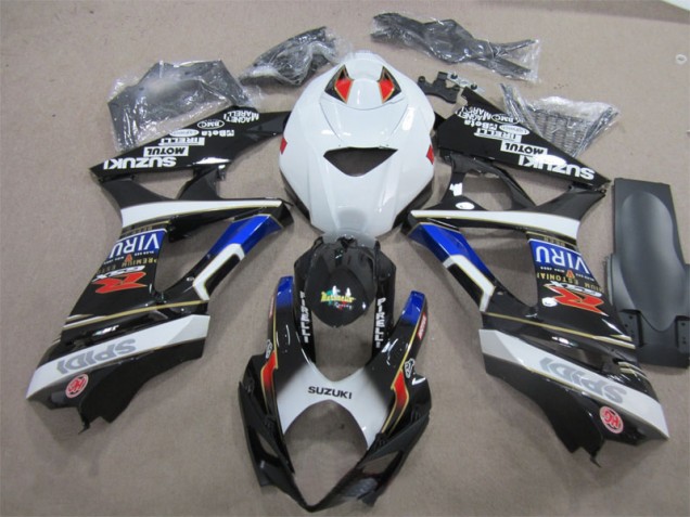 07-08 Schwarz Weiß Blau GSXR 1000 Motorrad Verkleidung 07-08 Schwarz Weiß Blau GSXR 1000 Motorrad Verkleidung